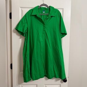 Old Navy Bright Green Shirt Dress